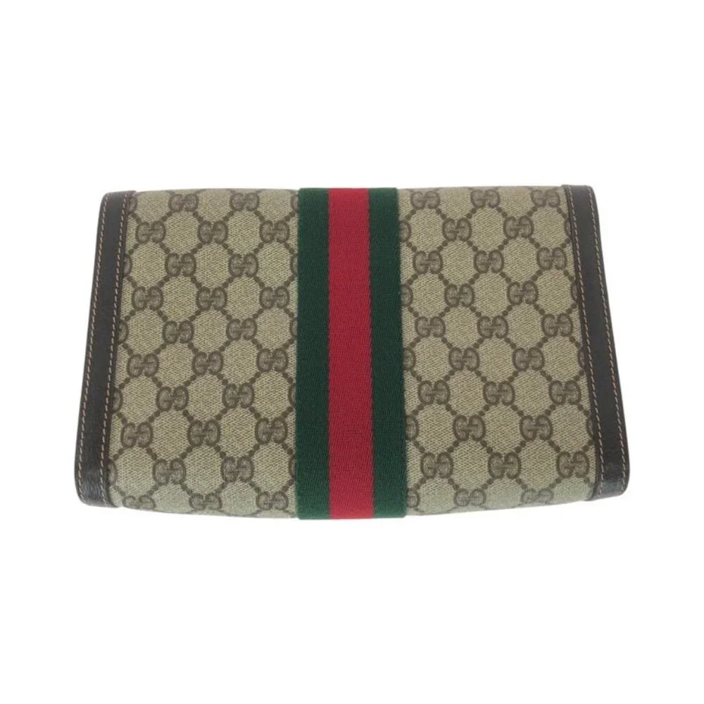 Gucci Vintage Sherry Clutch Beige Brown - Picture 2 of 9